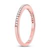 Image 3 : 1/8 CTW Round Diamond Single Row Stackable Ring 10kt Rose Gold - REF-14N4Y