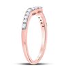 Image 3 : 1/4 CTW Round Diamond Contoured Wedding Enhancer Ring 14kt Rose Gold - REF-26F3M