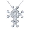 Image 1 : 0.99 CTW Diamond Pendant 14K White Gold - REF-108Y8X
