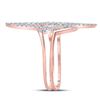 Image 3 : 1/5 CTW Round Diamond Double Heartbeat Ring 10kt Rose Gold - REF-15H5W