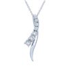 Image 1 : 0.08 CTW Diamond Necklace 14K White Gold - REF-24X5R