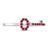 Image 2 : 1/5 CTW Round Ruby Key Stackable Ring 10kt White Gold - REF-10K8R