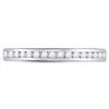 Image 2 : 1/2 CTW Round Diamond Single Row Near-Eternity Wedding Ring 14kt White Gold - REF-33F6M