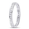 Image 3 : 1/2 CTW Round Diamond Single Row Near-Eternity Wedding Ring 14kt White Gold - REF-33F6M