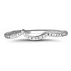 Image 2 : 1/20 CTW Round Diamond Wedding Contoured Ring 14kt White Gold - REF-13M2A