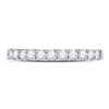 Image 2 : 1/2 CTW Round Diamond Single Row Wedding Ring 14kt White Gold - REF-35F9M