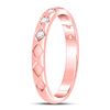 Image 3 : 1/5 CTW Round Diamond Flush Diamond Shape Stackable Ring 10kt Rose Gold - REF-20A3N