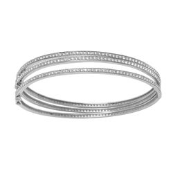 0.98 CTW Diamond Bangle 14K White Gold - REF-81K2W