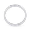 Image 3 : 1/8 CTW Round Diamond Wedding Single Row Ring 14kt White Gold - REF-21H5W