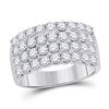 Image 1 : 2 CTW Round Diamond Anniversary Ring 14kt White Gold - REF-141R5H