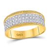 Image 3 : 7/8 CTW His & Hers Round Diamond Solitaire Wheat Matching Bridal Wedding Ring 10kt Yellow Gold - REF