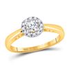 Image 1 : 1/3 CTW Round Diamond Solitaire Bridal Wedding Engagement Ring 10kt Yellow Gold - REF-45X5T