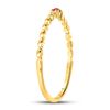 Image 3 : 0.03 CTW Round Ruby Diamond Stackable Ring 10kt Yellow Gold - REF-5T9K