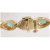 Image 5 : ZUNI Old Pawn Two-Row Turquoise Cuff Bracelet