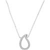 Image 1 : 1/10 CTW Round Diamond Teardrop Pendant 10kt White Gold - REF-11Y9X