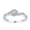 Image 1 : 1/5 CTW Round Diamond Solitaire Bridal Wedding Engagement Ring 10kt White Gold - REF-21K5R