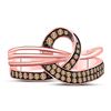 Image 2 : 1/3 CTW Round Brown Diamond Loop Ring 14kt Rose Gold - REF-32F3M