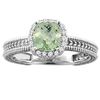 Image 1 : 1.60 CTW Amethyst & Diamond Ring 14K White Gold - REF-45K3W