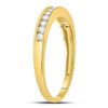 Image 3 : 1/4 CTW Round Diamond Wedding Channel Set Ring 14kt Yellow Gold - REF-25K5R