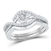 Image 1 : 1/4 CTW Round Diamond Solitaire Wedding Bridal Engagement Ring 10kt White Gold - REF-27K5R