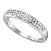 Image 1 : 1/10 CTW Round Diamond Pave Ring 10kt White Gold - REF-10T8K