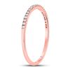 Image 2 : 1/8 CTW Round Diamond Timeless Stackable Ring 10kt Rose Gold - REF-14T4K