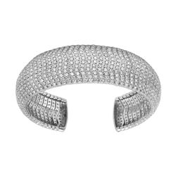 11.74 CTW Diamond Bangle 14K White Gold - REF-664F3N