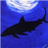 Image 2 : Wyland, "Shark" Framed Original Watercolor Painting, Hand Signed with Certificate of Authenticity.