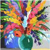 Image 2 : Lena Tants, Original Acrylic Painting on Canvas, Hand Signed with Letter of Authenticity.