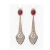 Image 1 : 9.69 ctw Ruby & Diamond Earrings 18K Rose Gold