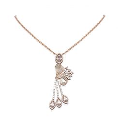8.39 ctw Morganite & Diamond Necklace 18K Rose Gold