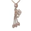 Image 3 : 8.39 ctw Morganite & Diamond Necklace 18K Rose Gold