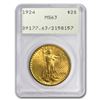 Image 1 : $20 Saint-Gaudens Gold Double Eagle MS-63 PCGS (Rattler, Random)