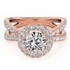Image 1 : 2.01 ctw Certified VS/SI Diamond Solitaire Halo Ring 14k Rose Gold