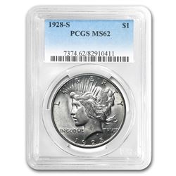 1928-S Peace Dollar MS-62 PCGS