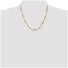 Image 2 : 14k Gold 3.20 mm Diamond-cut Rope with Chain Necklace - 20 in.
