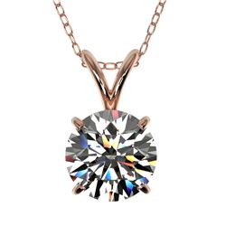 1.29 ctw Certified Quality Diamond Necklace 10k Rose Gold