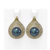 Image 1 : 2 ctw Diamond & Pearl Earrings 18K Yellow Gold