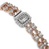 Image 3 : 13.04 ctw Emerald Cut & Oval Diamond Bracelet 18K Rose Gold