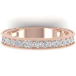 1.25 ctw VS/SI Diamond Art Deco Eternity Ring 14k Rose Gold