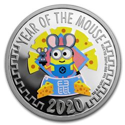 2020 Niue 1 oz Silver $2 Despicable Me: Lunar Mouse Proof