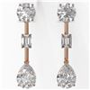 Image 2 : 3.5 ctw Pear Cut Diamond Designer Earrings 18K Rose Gold