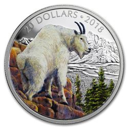 2018 Canada 1 oz Silver $20 Majestic Wild: Mountain Goat