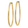 Image 2 : 14k 40 mm Satin Diamond-cut Endless Hoop Earrings