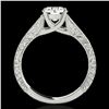 Image 2 : 1 ctw Certified Diamond Solitaire Ring 10k White Gold