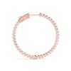 Image 3 : 1.75 ctw Diamond VS/SI 34 MM Hoop Earrings 14k Rose Gold