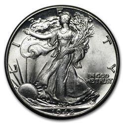 1942 Walking Liberty Half Dollar BU
