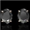 Image 1 : 10 ctw Black Diamond Designer Stud Earrings 14k Rose Gold