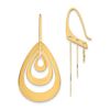 Image 1 : 14k Triple Teardrop Dangle Earrings