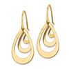 Image 2 : 14k Triple Teardrop Dangle Earrings